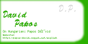 david papos business card